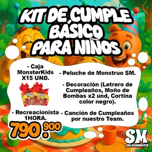 KIT CUMPLEAÑOS BASICO (15 NIÑOS)